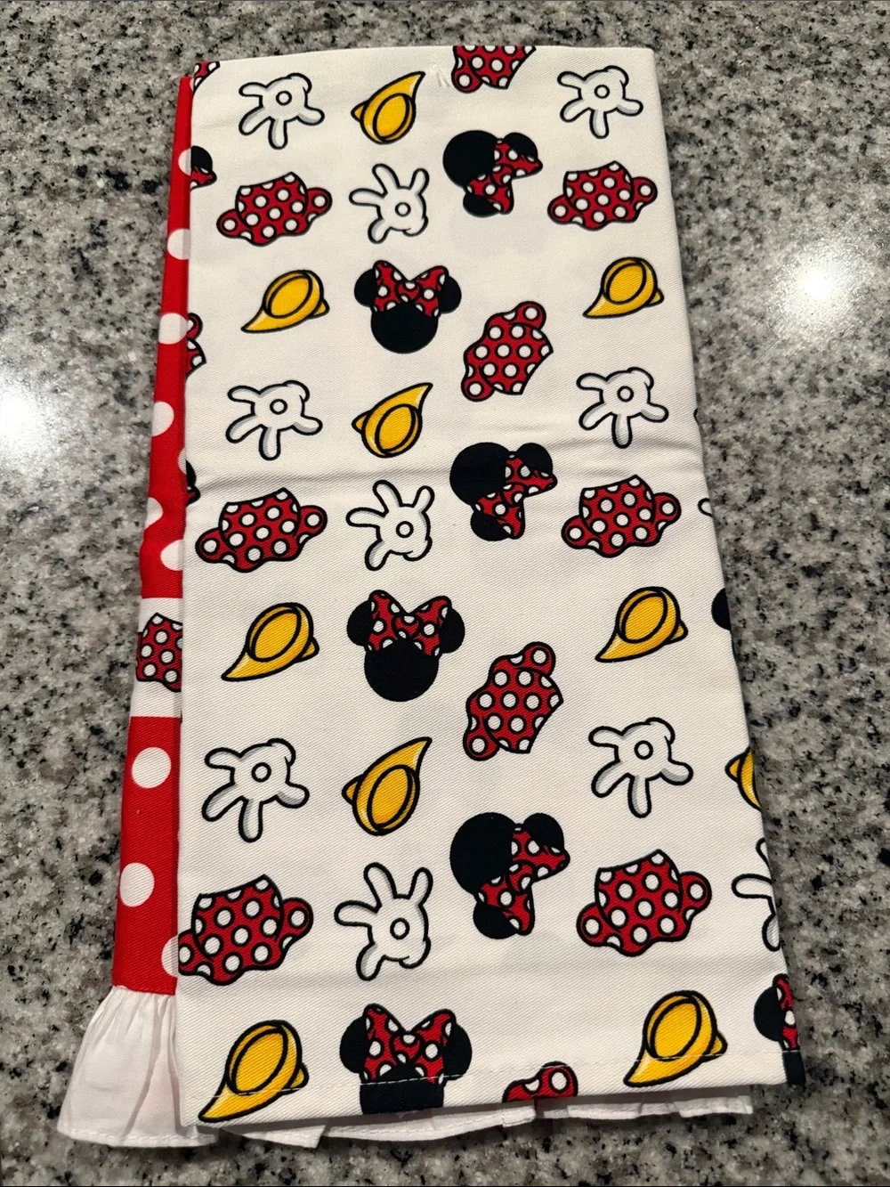 Disney Red and White Polka Dot Minnie Mouse Kitchen Towel